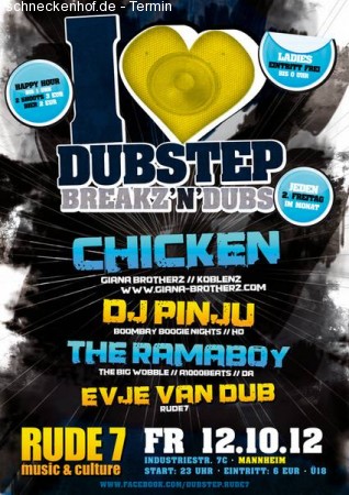 I Love Dubstep / Breakz n Dubs Werbeplakat