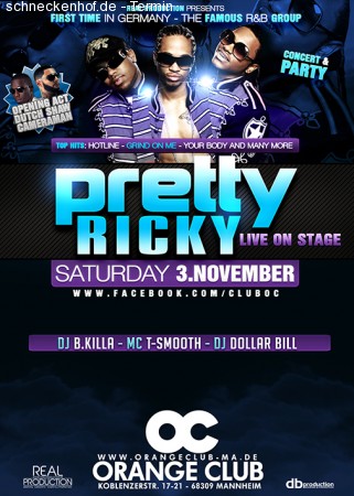 Pretty Ricky @Orange Club Werbeplakat