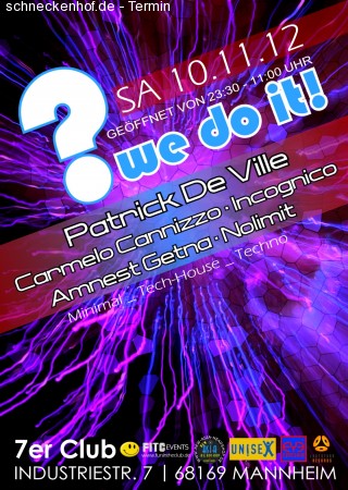 WE DO IT! clubnight edition Werbeplakat