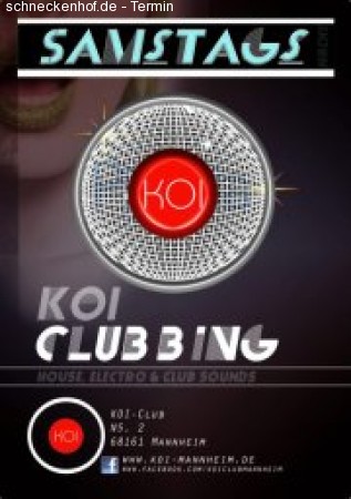 Samstags KOI Clubbing Werbeplakat