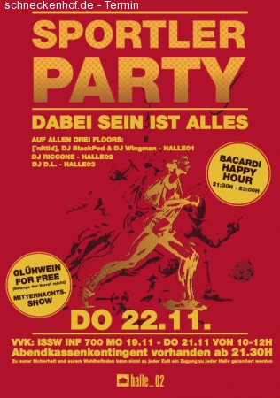 Sportlerparty Werbeplakat