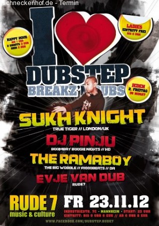 I Love Dubstep mit Sukh Knight Werbeplakat