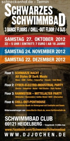 Schwarzes Schwimmbad Werbeplakat