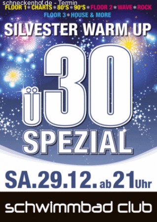 Silvester Warm Up Ü30 Werbeplakat