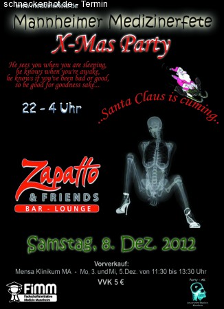 X-Mas Medizinerfete Werbeplakat