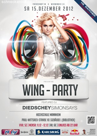 WING Party@Hochschule Mannheim Werbeplakat