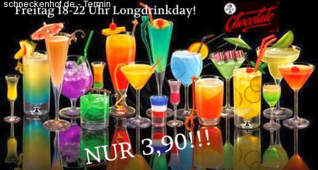 Freitag: Longdrink Abend Werbeplakat