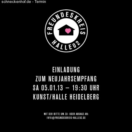 Neujahresempfang Halle02 Werbeplakat