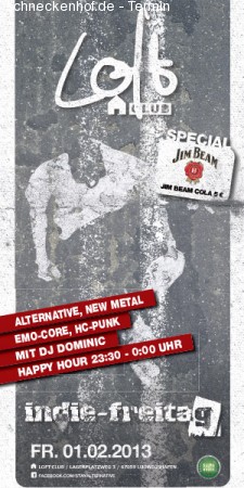Indie Freitag @ Loft Club Werbeplakat
