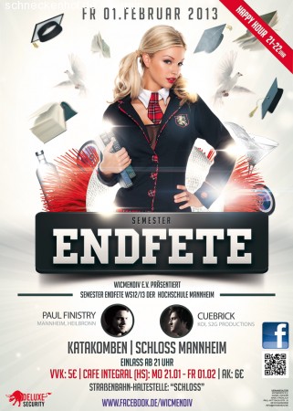 Semester Endfete (der HS MA) Werbeplakat