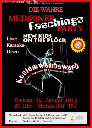 Mediziner-Faschings-Party Werbeplakat