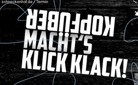 Kopfüber Macht's Klick Klack! Werbeplakat