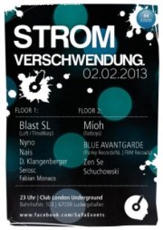Stromverschwendung Werbeplakat