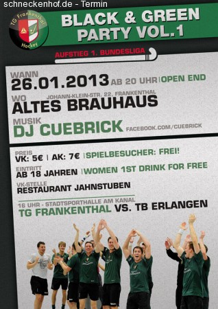 Black & Green Party Vol. 1 Werbeplakat