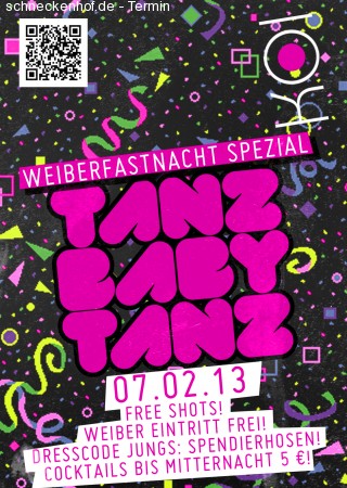 Tanz Baby Tanz Weiberfastnacht Werbeplakat