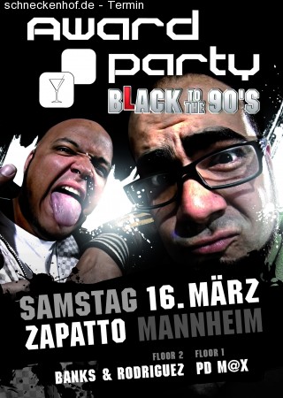 Award Party::b(l)ack To The 90 Werbeplakat