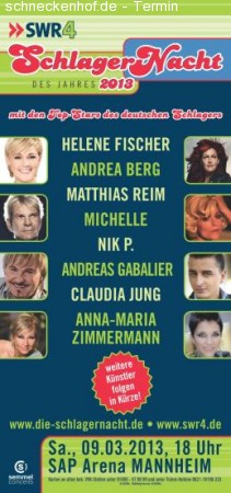 SWR4 Schlagernacht 2013 Werbeplakat