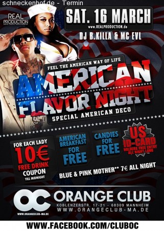 American Flavor Night Werbeplakat