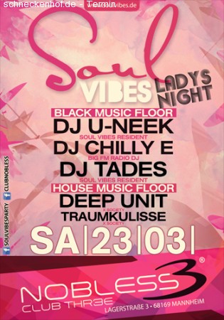 Ladys Night - Soul Vibes Werbeplakat