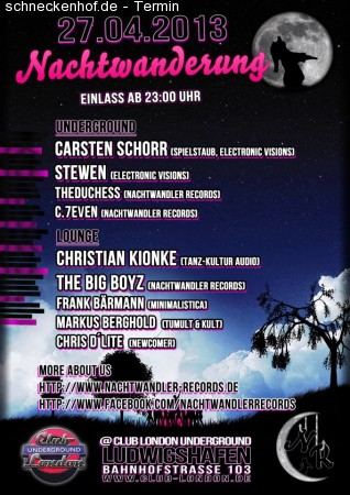 Nachtwanderung Werbeplakat