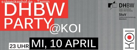 DHBW-Party @KOI Werbeplakat