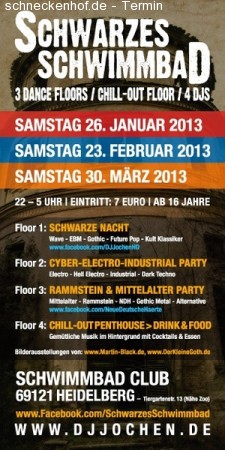 Schwarzes Schwimmbad Werbeplakat