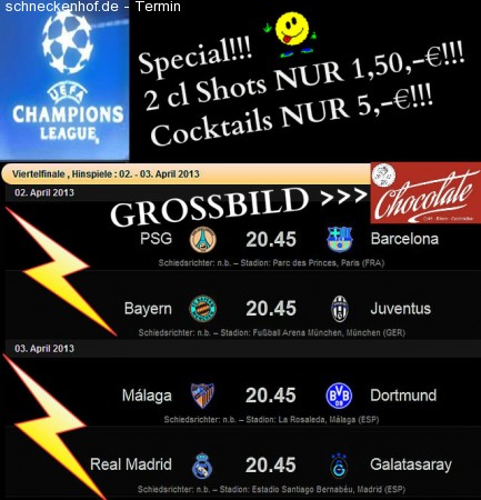 Champions League Special Werbeplakat