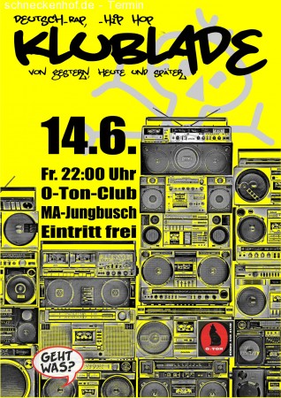 Klublade Werbeplakat