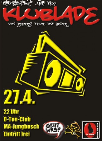 Klublade Werbeplakat