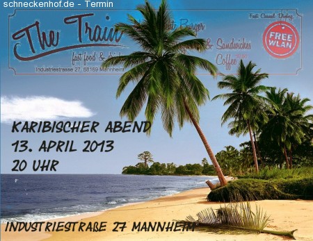 Karibischer Abend Werbeplakat