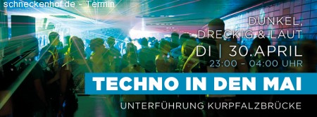 Techno in den Mai Werbeplakat