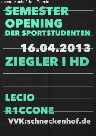 Semesteropening Sportstudenten Werbeplakat
