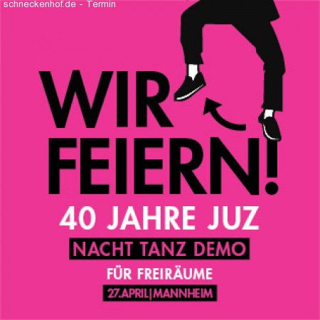 Wir Feiern! 40 Jahre JUZ Werbeplakat