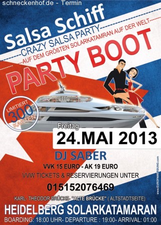 Crazy Salsa Schiffs Heidelberg Werbeplakat