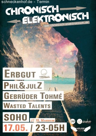 Chronisch Elektronisch Werbeplakat