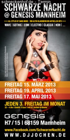 Schwarze Nacht Werbeplakat