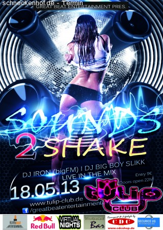 SOUNDS2SHAKE mit bigFM DJ Iron Werbeplakat