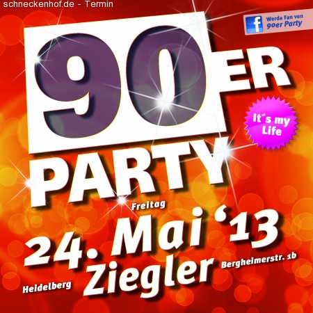 90er Party Heidelberg Werbeplakat