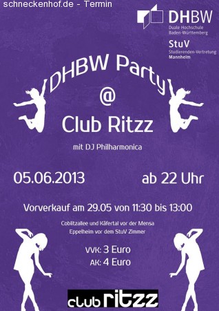 DHBW Party Werbeplakat