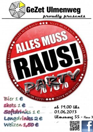 Inventur Saufen!! Werbeplakat