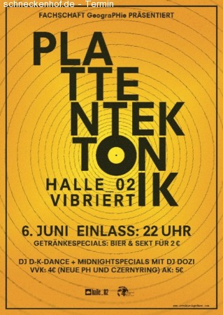 PLATTENTEKTONIK Werbeplakat