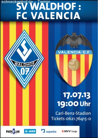 Waldhof Mannheim - FC Valencia Werbeplakat