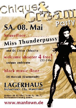 Chique & Cream Party Werbeplakat