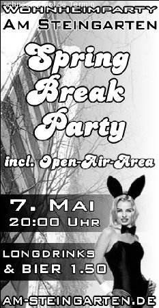 Wohnheimparty Werbeplakat