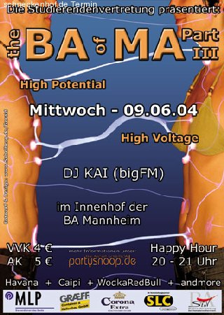 the BA of MA part III Werbeplakat