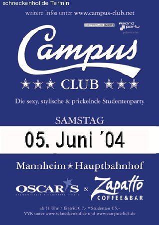 Campus Club X - Sommer Closing Werbeplakat