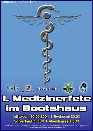 1. Medizinerparty im Bootshaus Werbeplakat