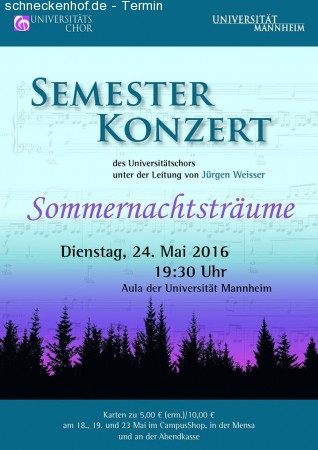 Sommernachtsträume - Konzert des Unichor Werbeplakat