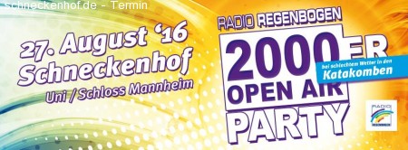 2000er OPEN AIR PARTY Werbeplakat
