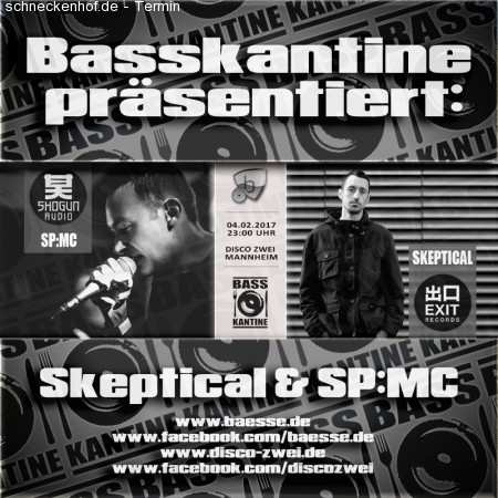 Basskantine präs. Skeptical & SP:MC Werbeplakat